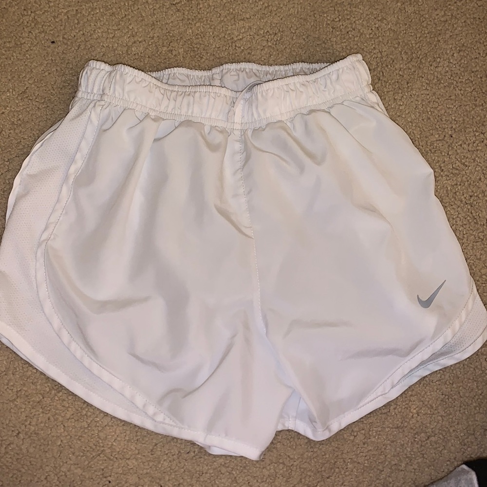 White Nike Running shorts